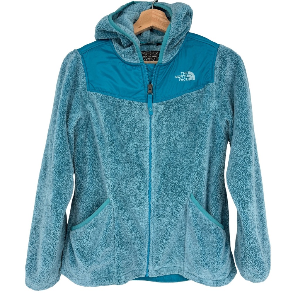 The North Face‎ Girl's Blue Oso Hooded Fleece Zip Up Jacket L 14/16